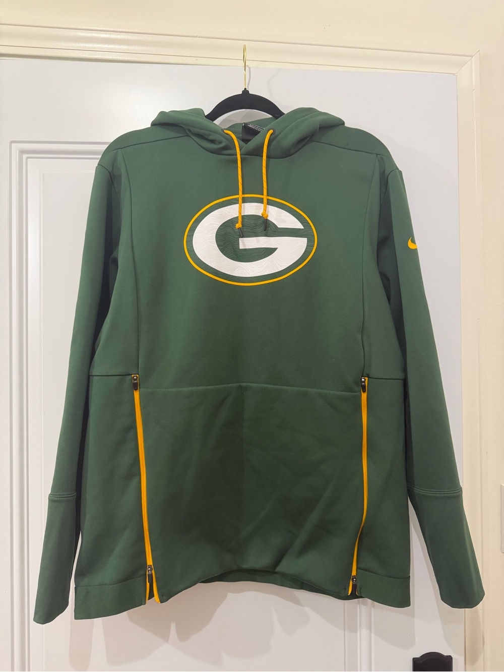 Nike NFL On-field Green Bay Packers pullover hoodie sweatshirt size M Green